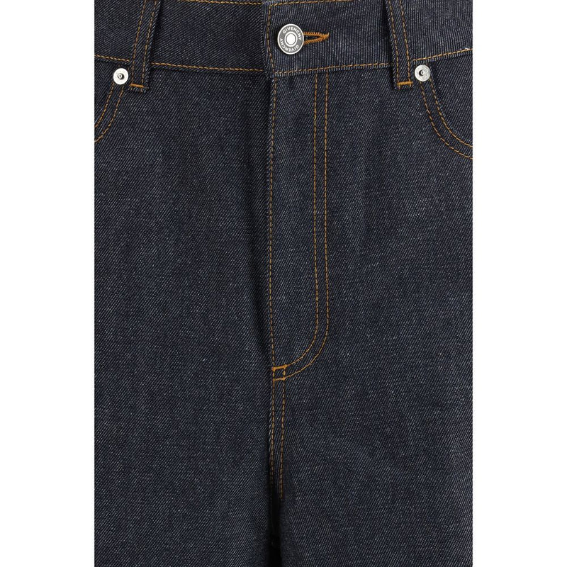 Givenchy Blue Cotton Casual Pants - Raw Cocoon Design