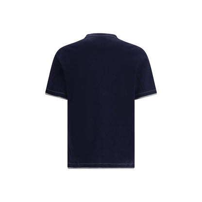 Brunello Cucinelli blauw katoenen T-shirt
