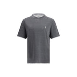 Brunello Cucinelli T-shirt en coton gris pour un style décontracté