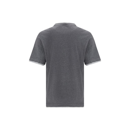 Brunello Cucinelli Gray Cotton Sportswear T-Shirt