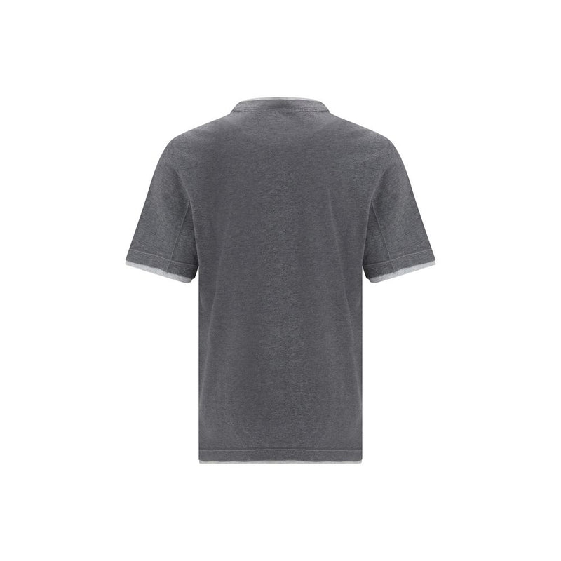 Brunello Cucinelli Gray Cotton Sportswear T-Shirt