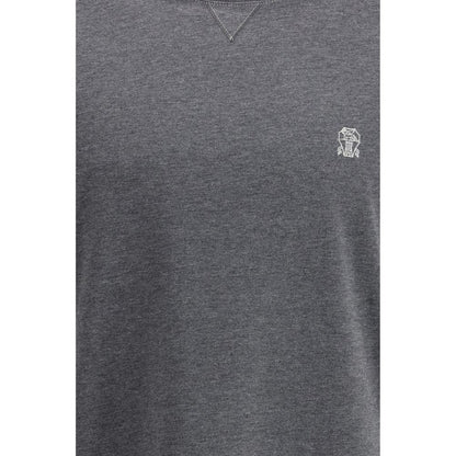 Brunello Cucinelli Gray Cotton Sportswear T-Shirt