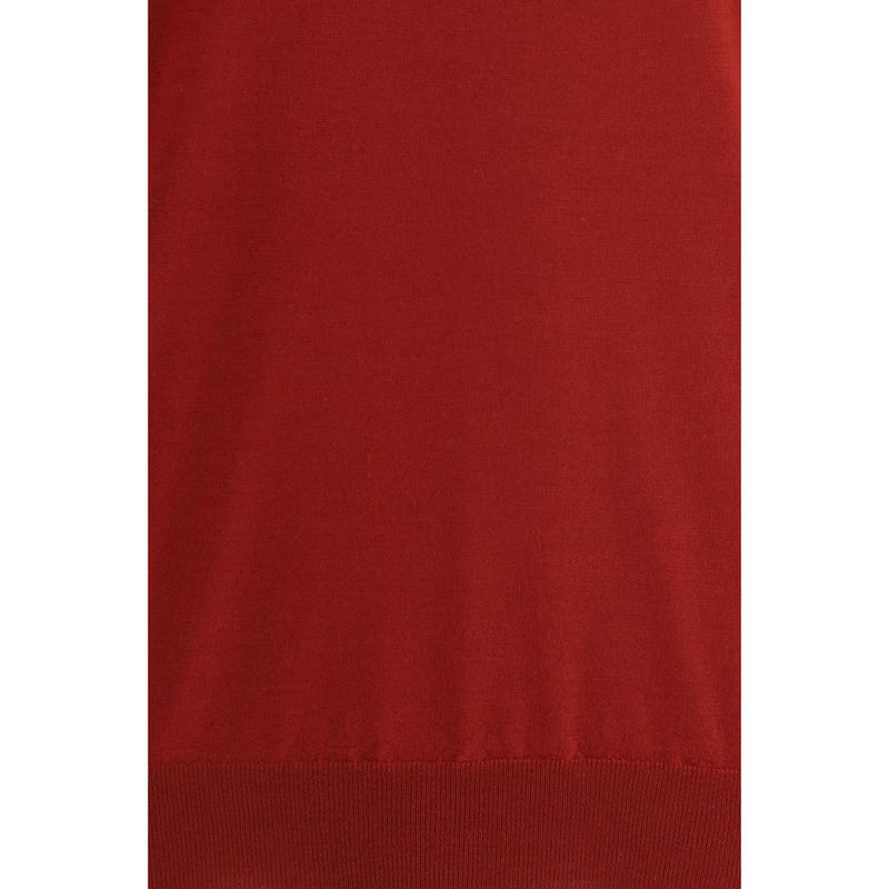 Brunello Cucinelli Red Fleece Wool Sweatshirt - Regular Fit