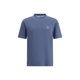 Brunello Cucinelli T-Shirt en Coton Bleu - Élégance et Confort