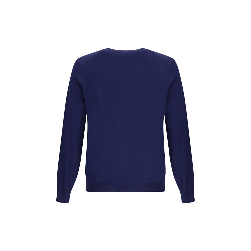 Brunello Cucinelli Blue Fleece Wool Sweatshirt - 3XL