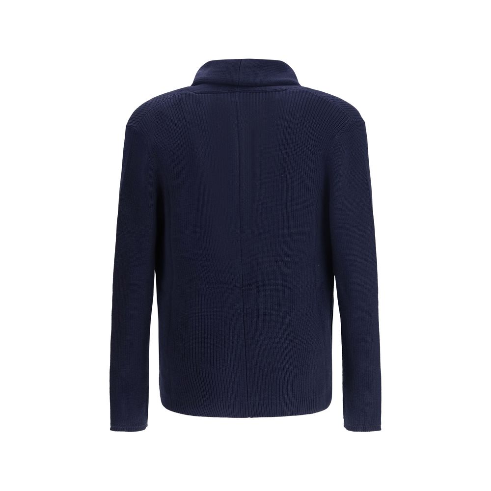 Brunello Cucinelli Cardigan en Coton Bleu - Élégance Raffinée