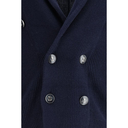 Brunello Cucinelli blauw katoenen vest