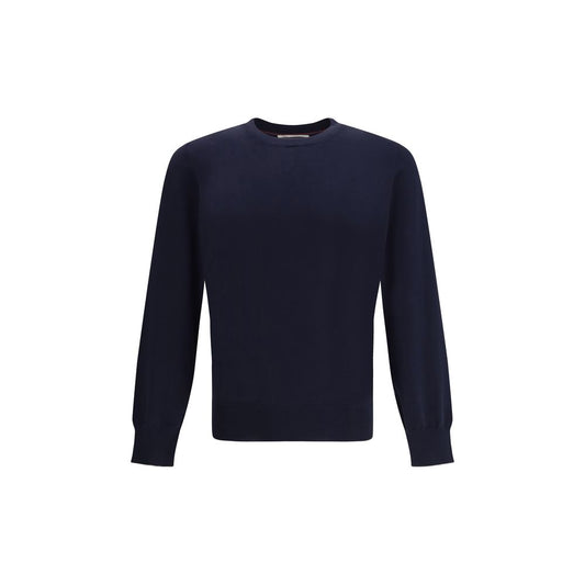 Brunello Cucinelli Blue Cotton Sweatshirt - Slim Fit