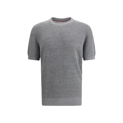Brunello Cucinelli grijs linnen T-shirt