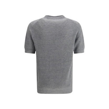 Brunello Cucinelli grijs linnen T-shirt