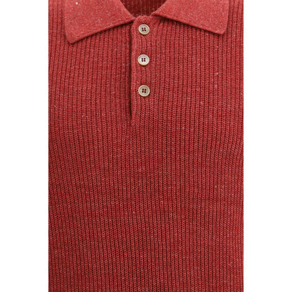 Brunello Cucinelli Rood Katoenen Overhemd