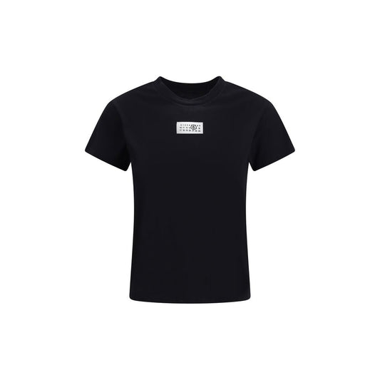 T-shirt en coton noir MM6