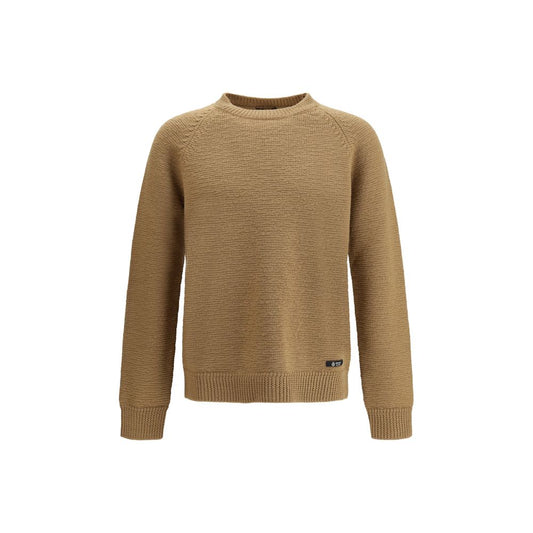 Sweat-shirt en laine beige Prada