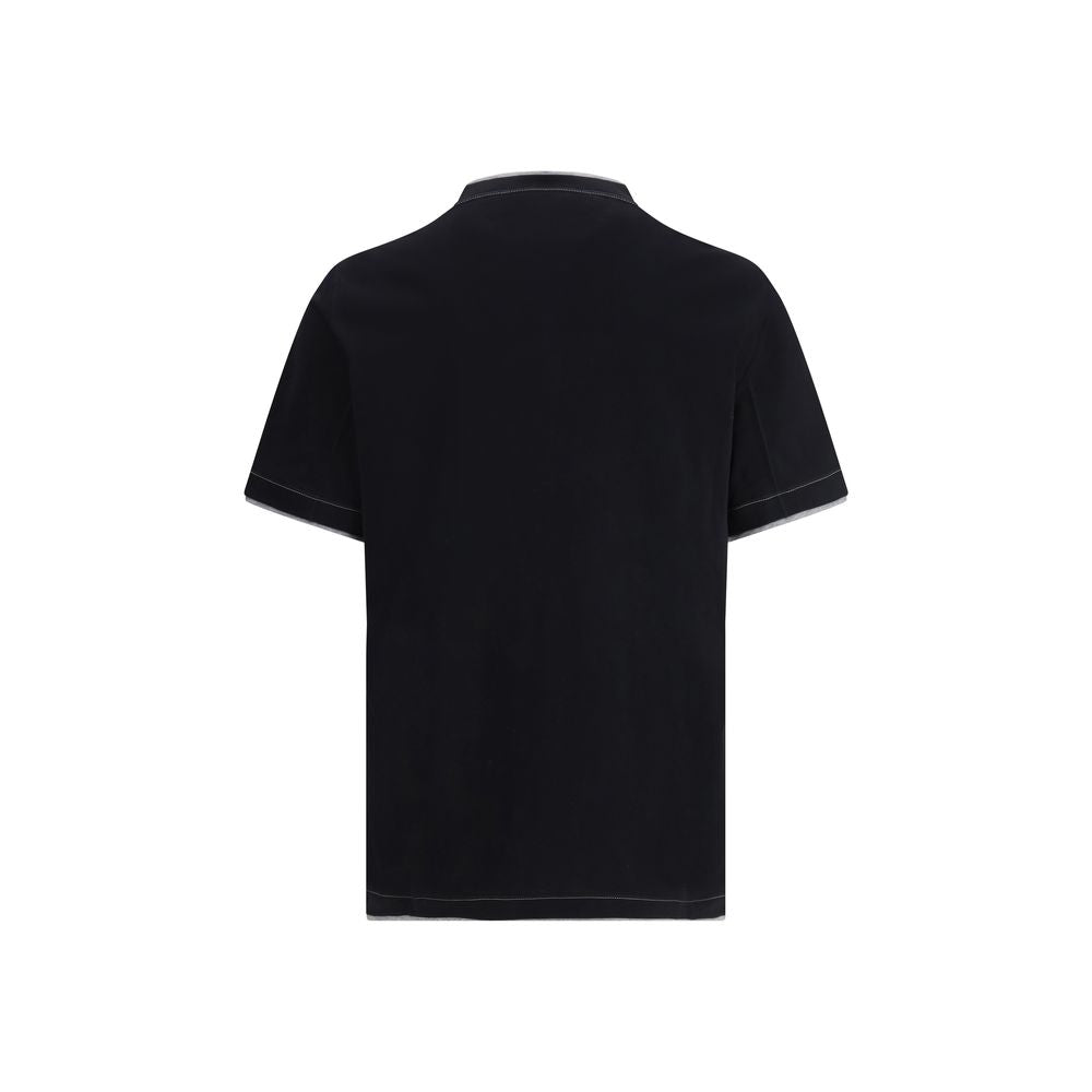 Brunello Cucinelli T-Shirt en Coton Noir - Élégance et Simplicité