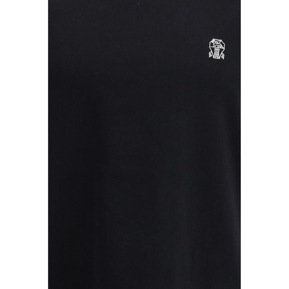 Brunello Cucinelli T-Shirt en Coton Noir - Élégance et Simplicité