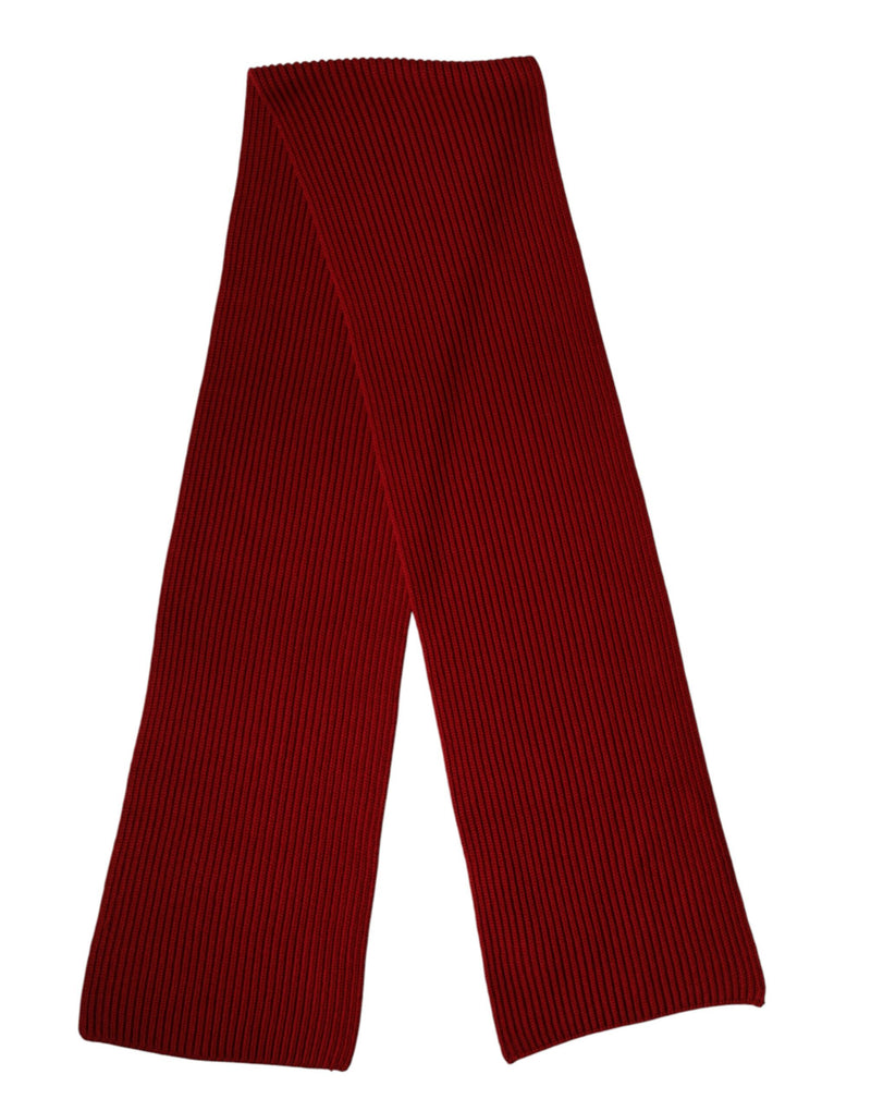 Dolce &amp; Gabbana Châle/Écharpe en laine rouge tricotée pour homme