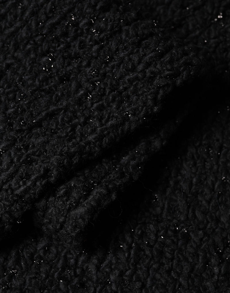 Foulard Dolce &amp; Gabbana en laine noire à franges