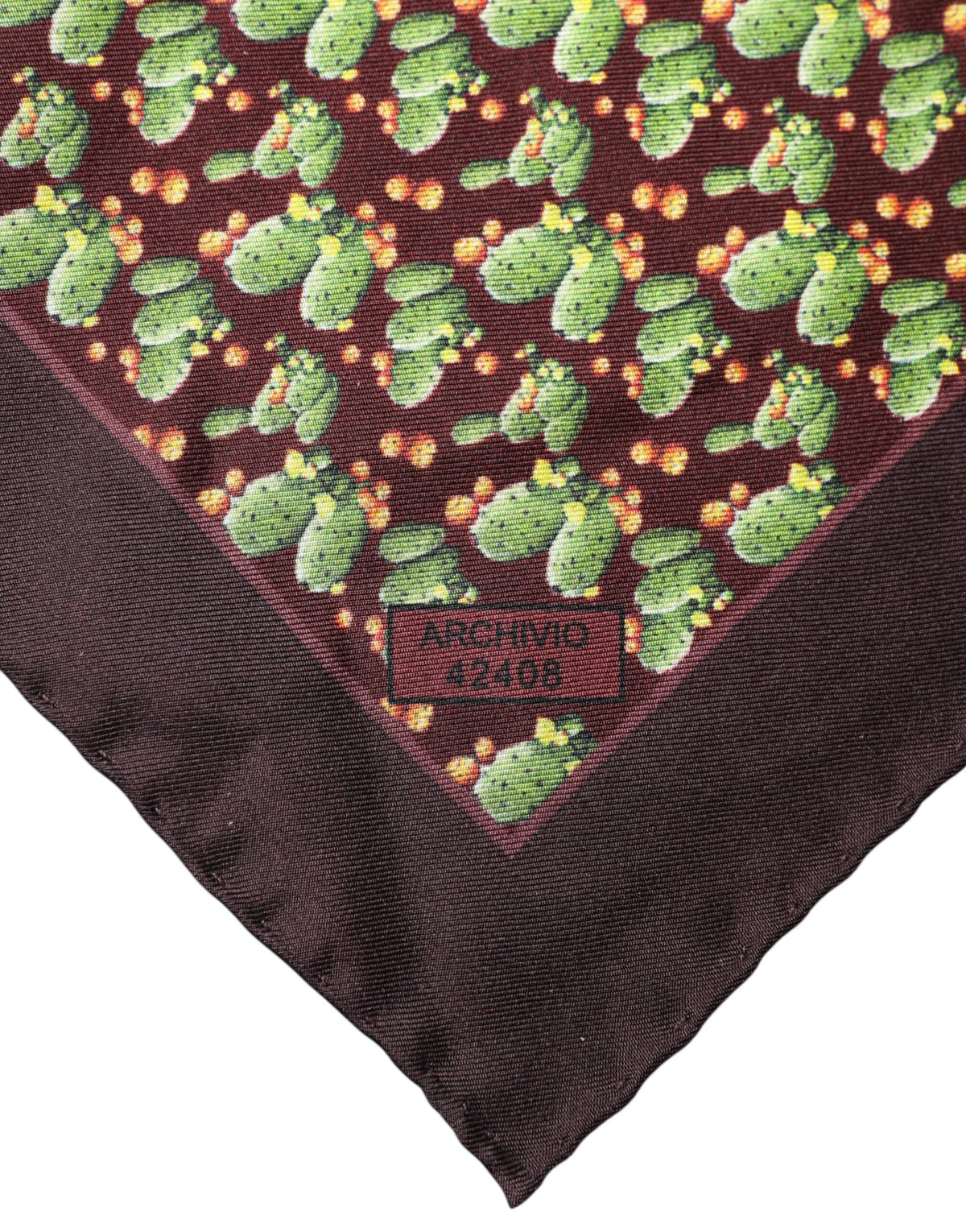 Foulard carré Dolce &amp; Gabbana marron à imprimé cactus