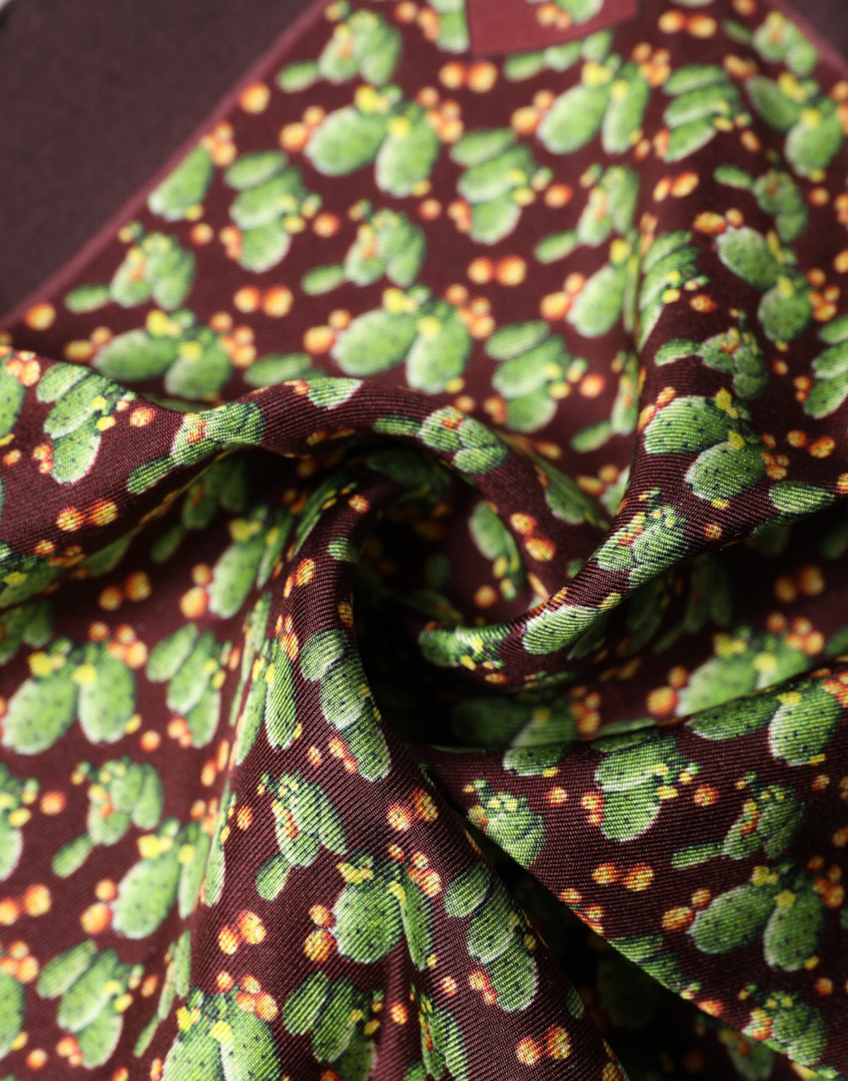 Foulard carré Dolce &amp; Gabbana marron à imprimé cactus