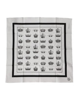 Foulard carré en coton Dolce &amp; Gabbana White Crown