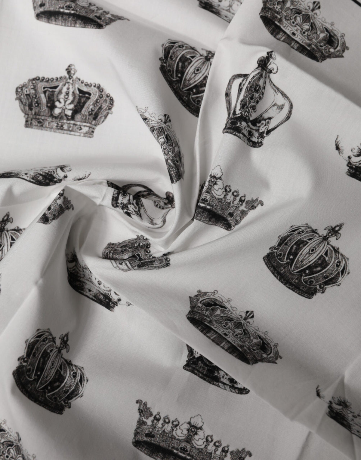 Foulard carré en coton Dolce &amp; Gabbana White Crown