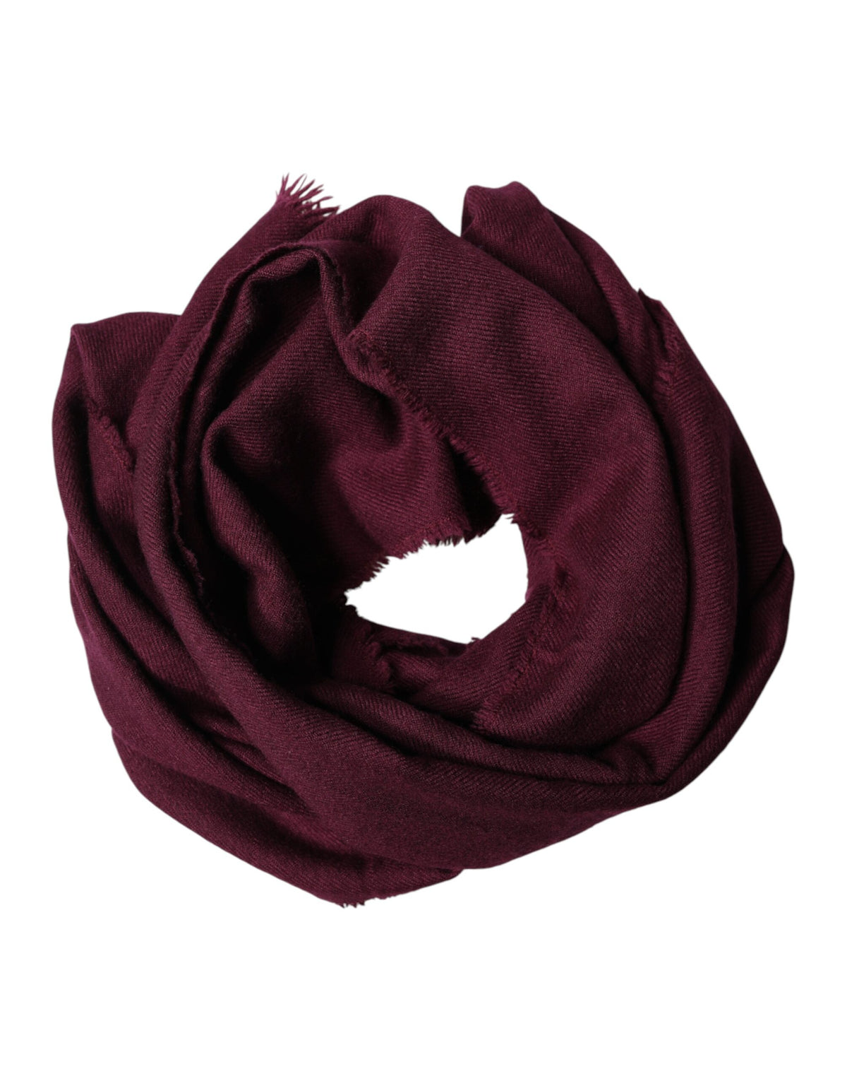 Écharpe châle Dolce &amp; Gabbana en cachemire bordeaux à franges