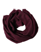 Écharpe châle Dolce &amp; Gabbana en cachemire bordeaux à franges