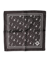 Mouchoir Dolce &amp; Gabbana noir à motif guitare et trompette pour homme