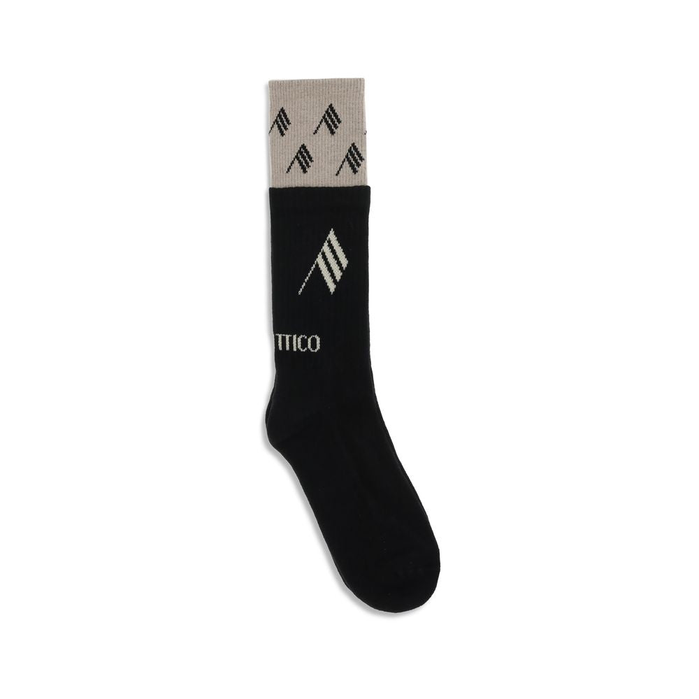 The Attico Black Cotton Socks - Comfort Meets Style