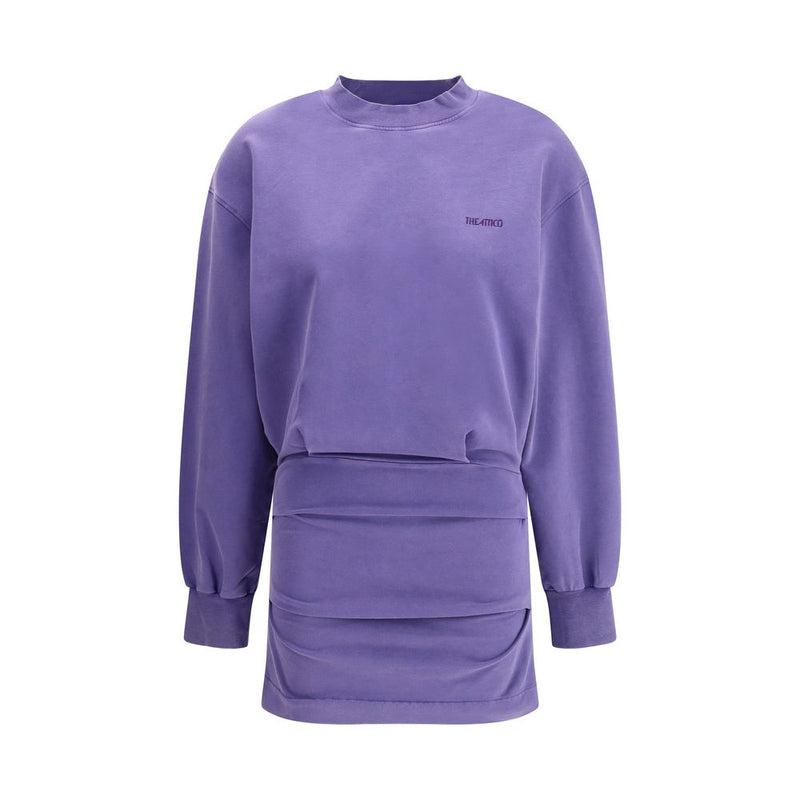 Robe Mini en Coton Violet The Attico - Élégance Décontractée pour Femmes
