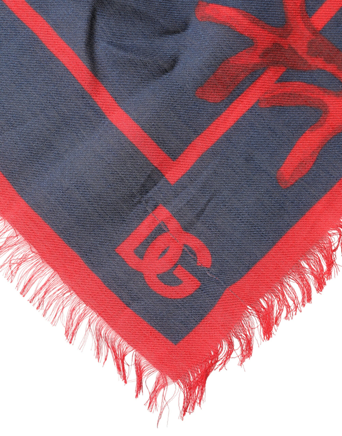 Foulard carré Dolce &amp; Gabbana imprimé corail bleu et rouge pour homme