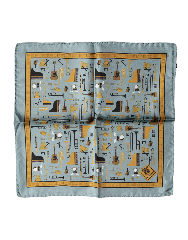 Foulard carré Dolce &amp; Gabbana Blue Jazz Club
