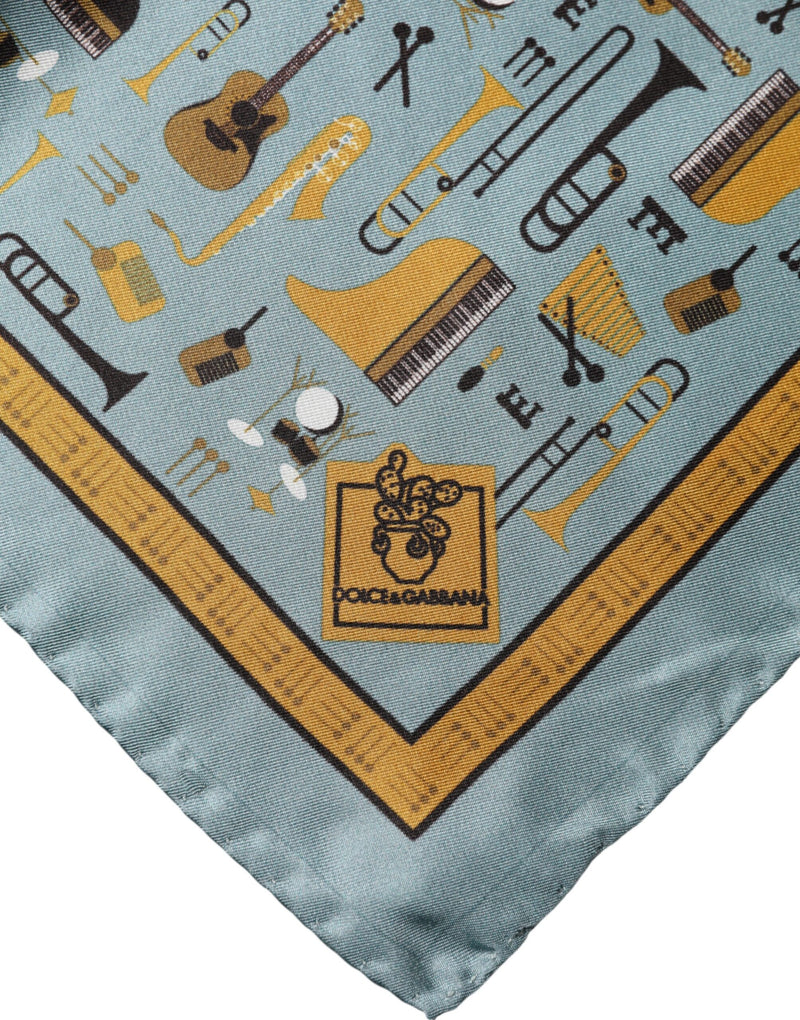 Foulard carré Dolce &amp; Gabbana Blue Jazz Club