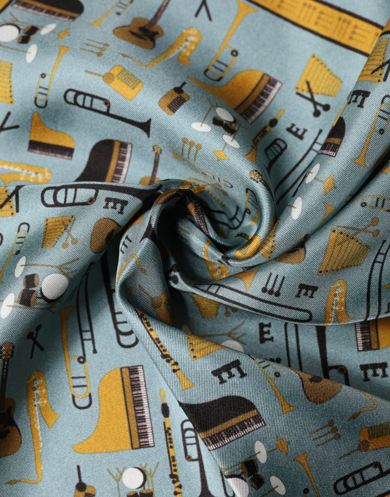 Foulard carré Dolce &amp; Gabbana Blue Jazz Club