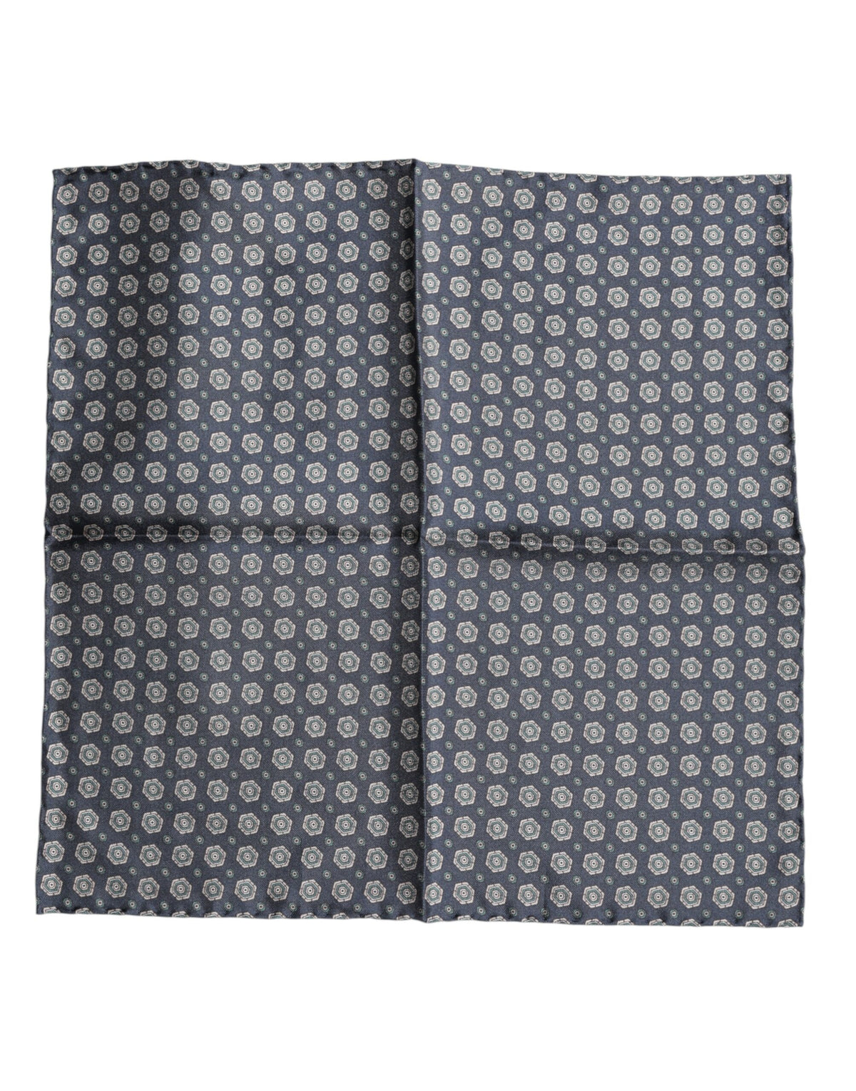 Foulard carré en soie à motifs bleus Dolce &amp; Gabbana 