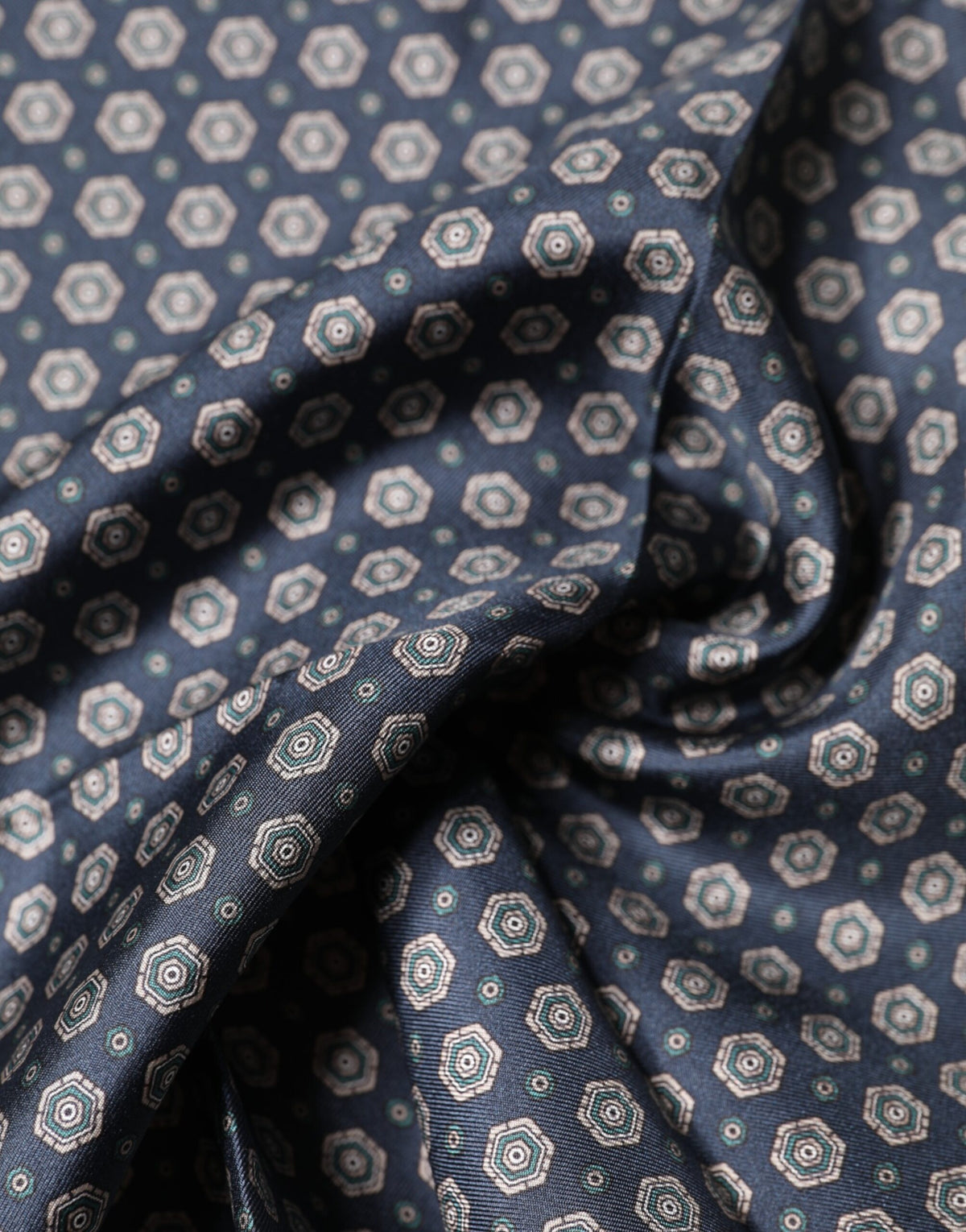 Foulard carré en soie à motifs bleus Dolce &amp; Gabbana 