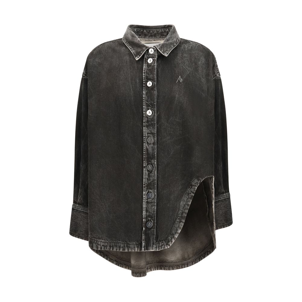 The Attico Black Denim Shirt - Oversized Elegance