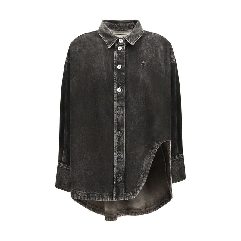 The Attico Black Denim Shirt - Oversized Elegance