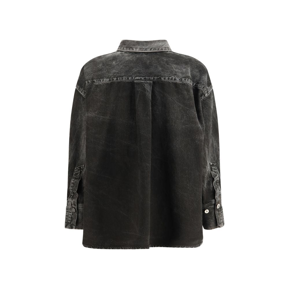 The Attico Black Denim Shirt - Oversized Elegance