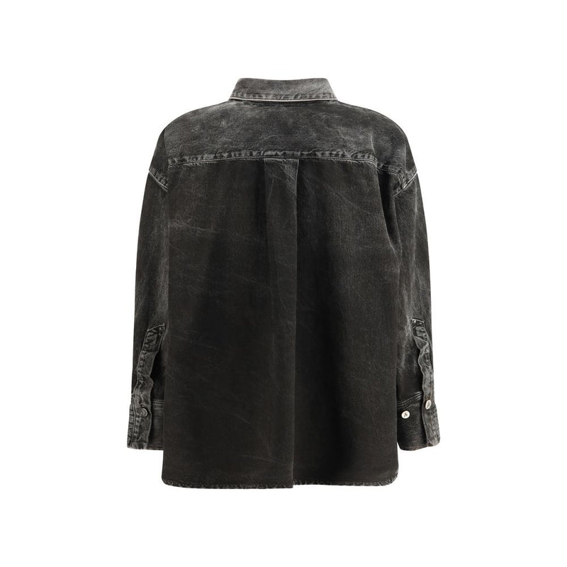 The Attico Black Denim Shirt - Oversized Elegance