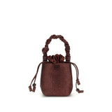 Ganni Bordeaux Recycled Polyester Handbag - Eco-Friendly Elegance