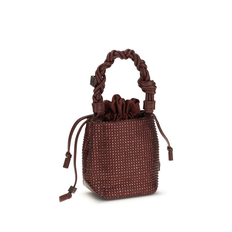 Ganni Bordeaux Recycled Polyester Handbag - Eco-Friendly Elegance