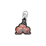 Ganni Red Recycled Leather Cherry Keychain