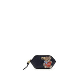 Ganni Black Recycled Leather Wallet - Bou Coin Purse