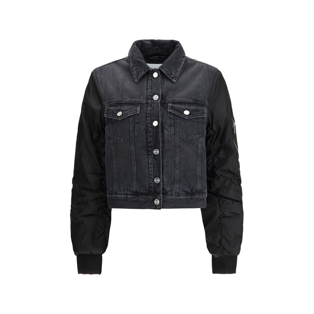 Veste en jean Ganni en coton noir