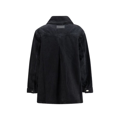 Ganni Black Cotton Denim Jacket