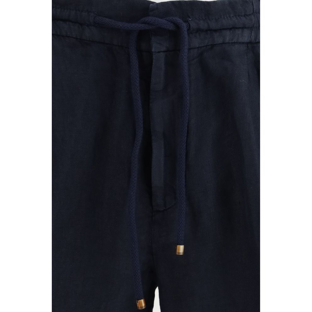 Brunello Cucinelli Bermuda Shorts en Lin Bleu
