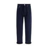 Brunello Cucinelli Jeans en Denim Bleu à Jambe Droite