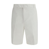 Thom Browne White Polyester Bermuda Shorts - SS26