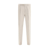 Brunello Cucinelli Pantalons Casual en Coton Crème